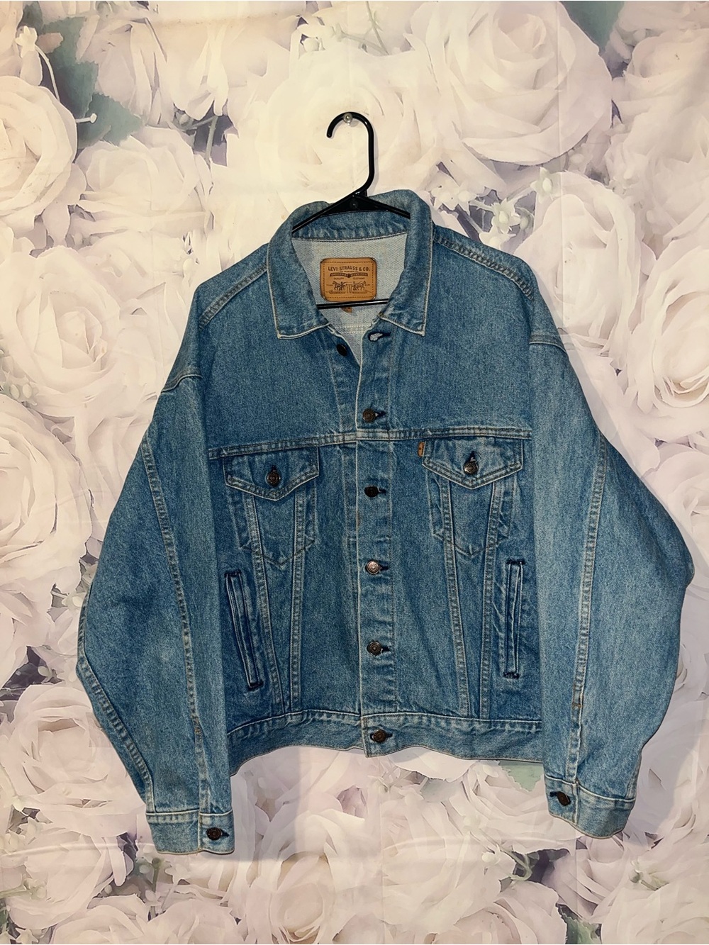 Vintage 70s Levi's Type 3 Blue Denim Trucker Jacket USA Made Mens Size XL - Picture 2 of 7